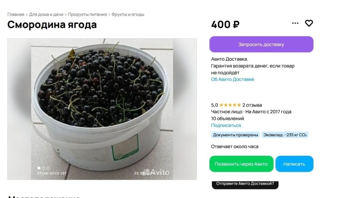 Ягоду продают в основном дачники