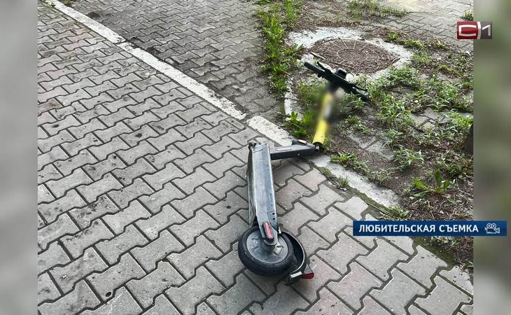 Хулиганы в Сургуте повреждают электросамокаты