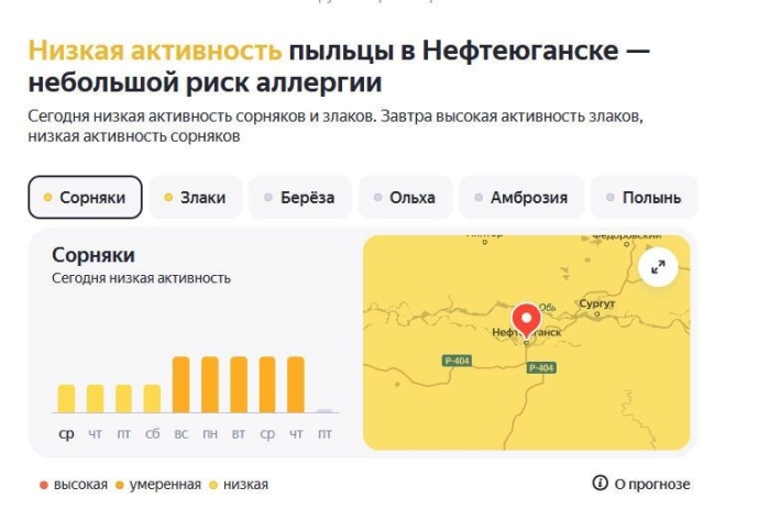 Наиболее активна пыльца сорняков и злаков
