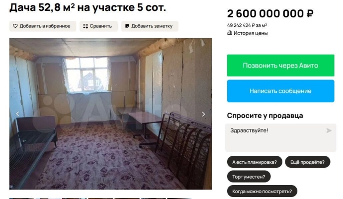 В Сургуте маленький домик в СОТ решила продать по цене коммерческой недвижимости